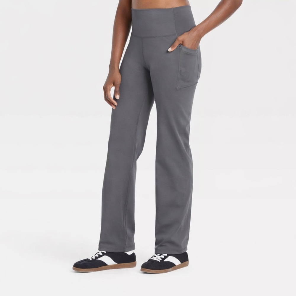 Women's Dynamic Flex High-Rise Pocketed Straight Leg Pants - All In Motion™ (L)